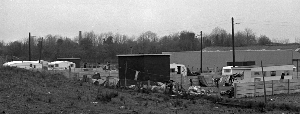 Photo of Blackash halting site 1981. Courtesy of Irish Examiner Archive