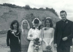 Open air wedding on Spring Lane quarry site 1970. Photo from Fr Donal Fennessy
